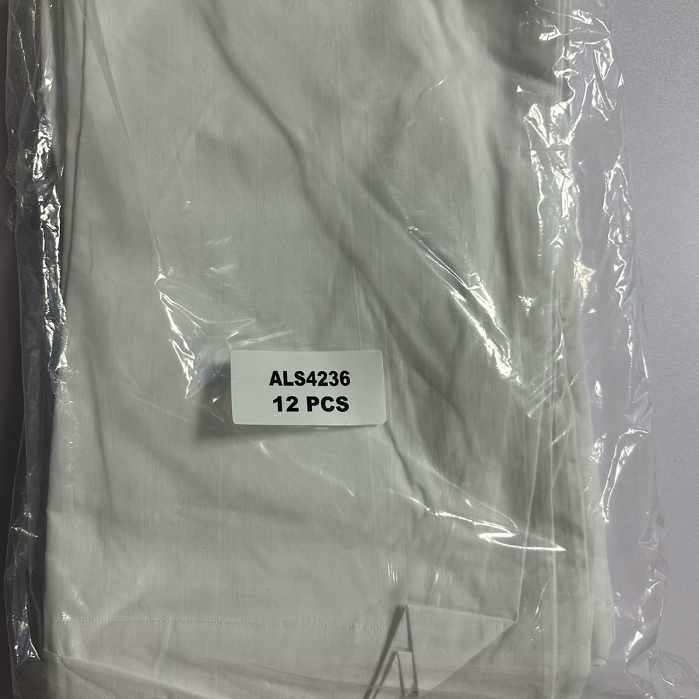 White Fabric Pillowcases - 12 Pieces